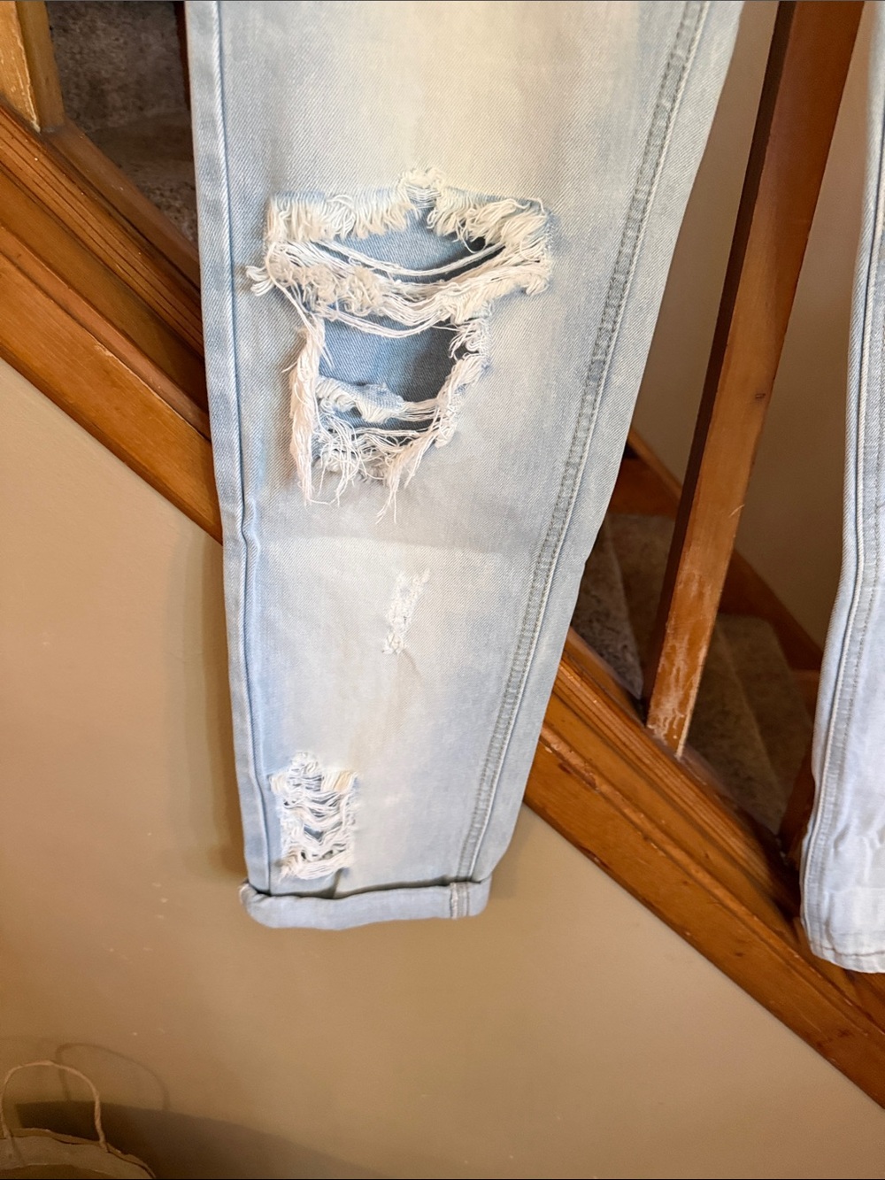 ONE by One Teaspoon Light Wash Distressed Denim Jeans Size 27 - Picture 5 of 13